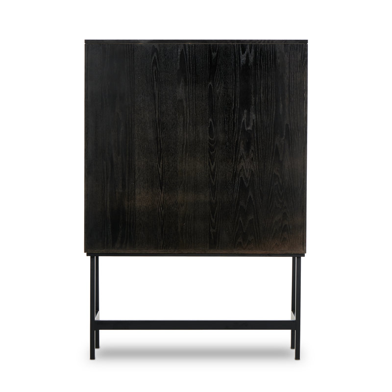 Hayward Cabinet-natural Walnut, Black Oak