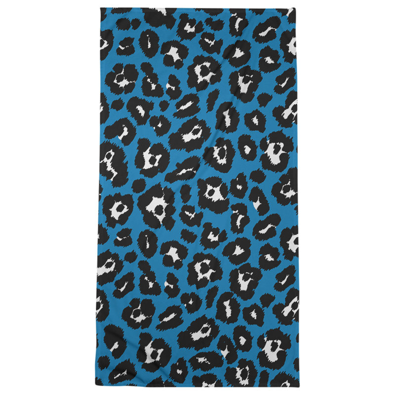 Garp Bath Towel, Microfiber, Honolulu Blue/White/Black