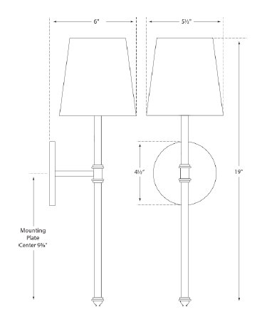 Suzanne Kasler Camille Sconce, Bronze, Fabric