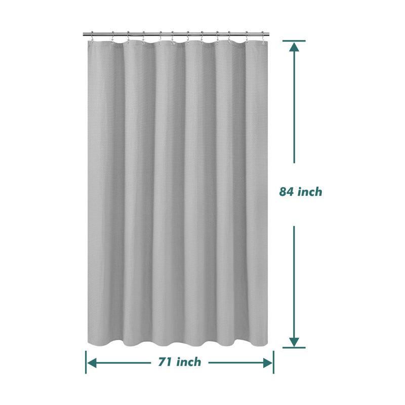Rideau de douche Hotel Luxury, Gris, H 84 po x l 71 po