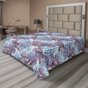Bleu mer, rose doux / floral