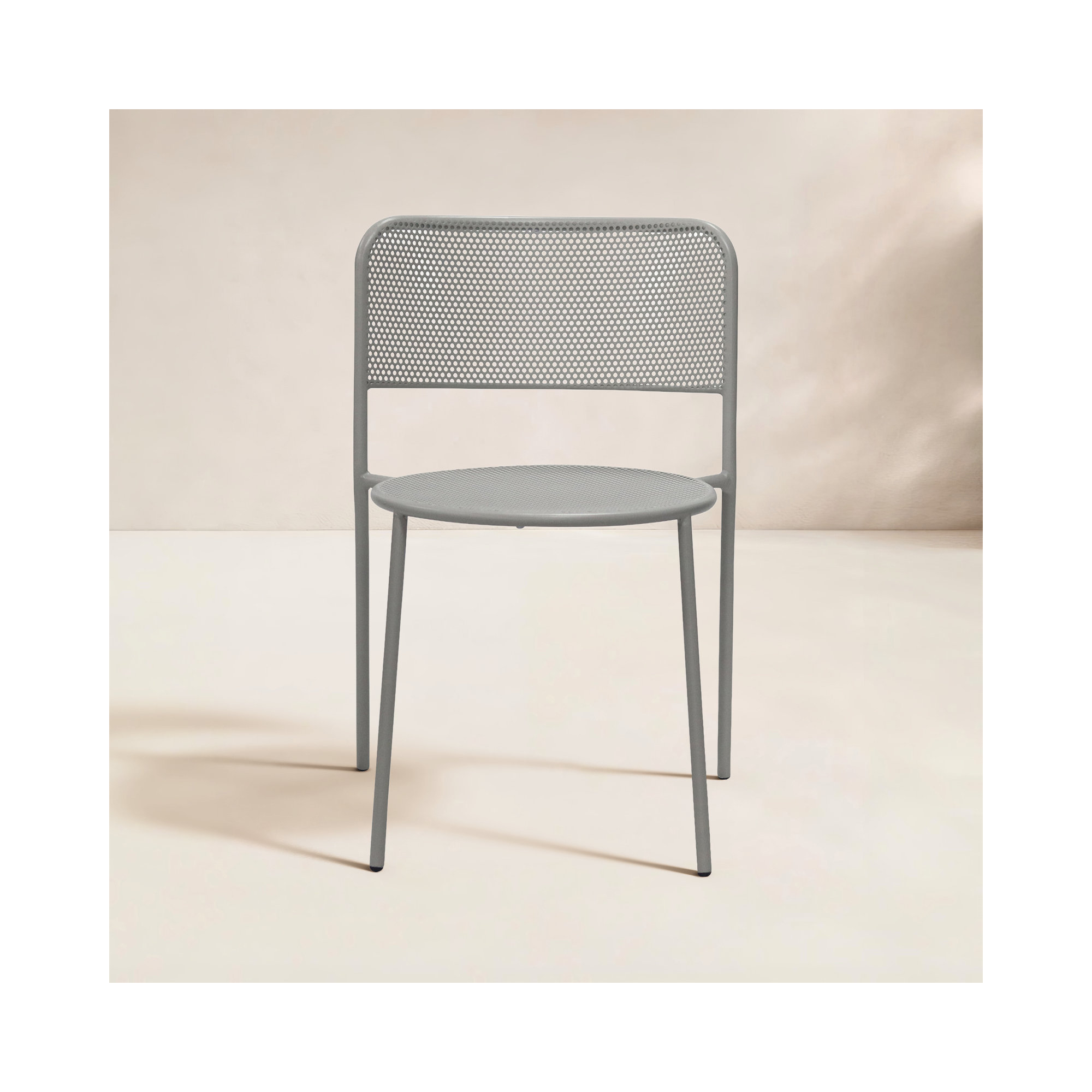 Wimberley Outdoor Side Chair In Black - Set Of 2, Oyster Gray