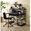 Modern Writing Desk With Spacious Storage And Industrial Metal Base-933820076