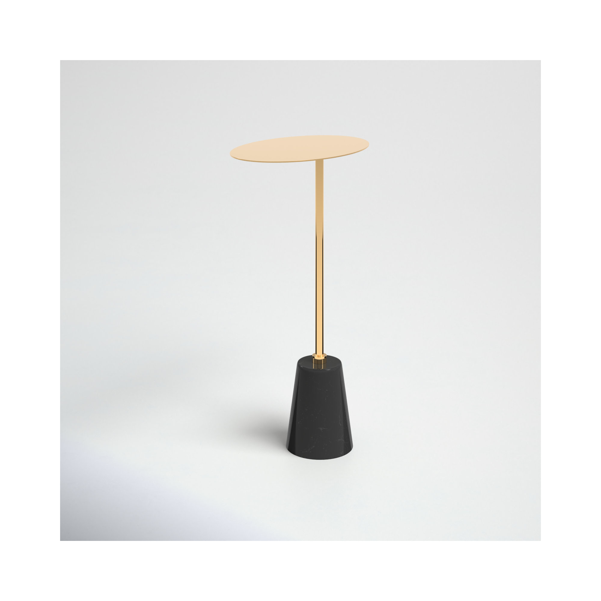 Churchill End Table, Black, Gold