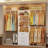 96” Closet System Tower with 3 Wooden Drawers, 3 Expandable Rods & Adjustable Shelves, Cut to Fit 4-8FT, Heavy -Duty