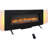 48 Inch Curved Front Wall Mounted Electric Fireplace With Remote And Multi Color Flame & Emberbed