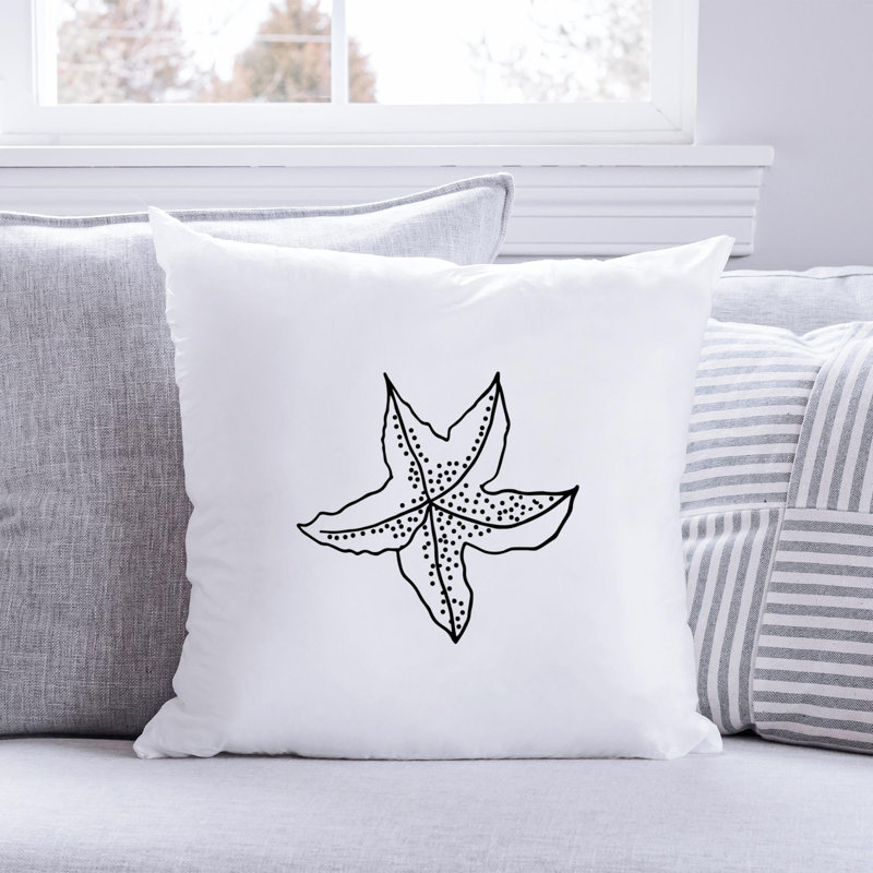 Nautical Sea Life_475 - Coussin décoratif avec coussin décoratif, H 20 po x l 20 po