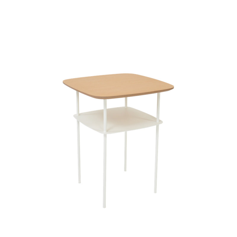 Gail End Table, Oak, White