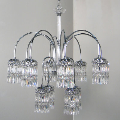 Lustre gris classique/traditionnel 8 lumières Cascade