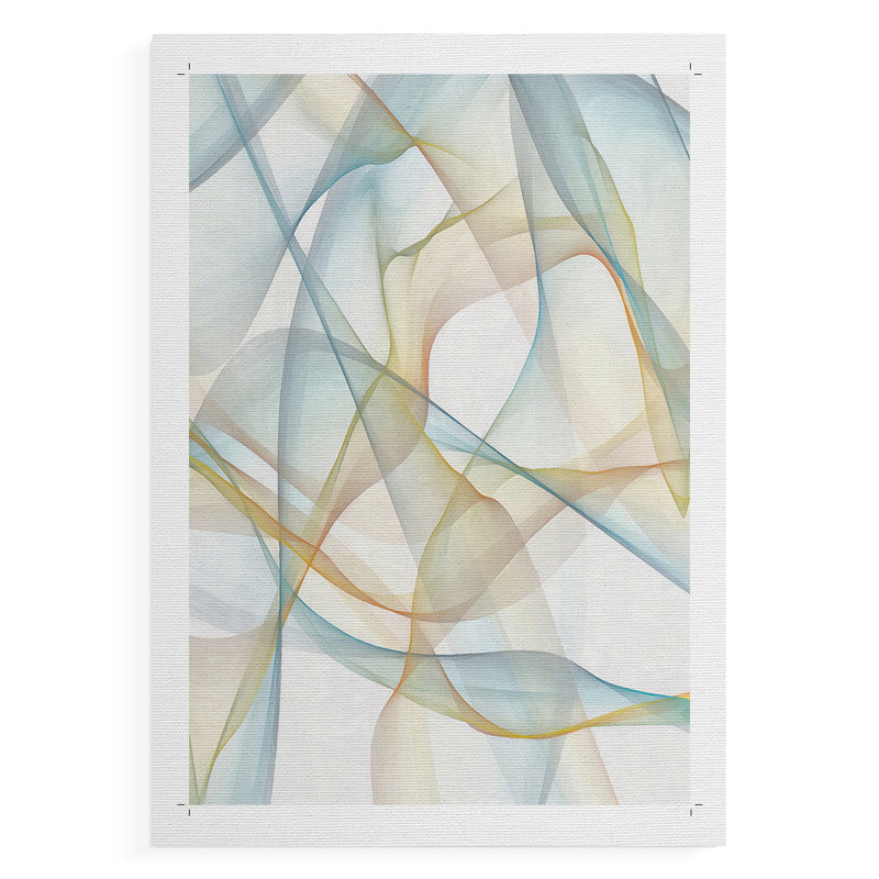 Curves and Waves III - Impression sur toile seulement - NON-CADRE, H 36 po x l 24 po
