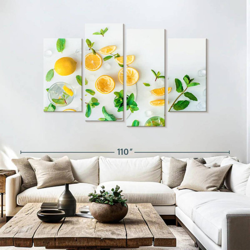 Yarlin Lemon Refresher, 54" H x 84" W