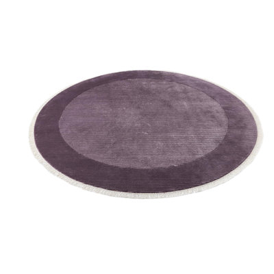 Tapis rond rond mauve