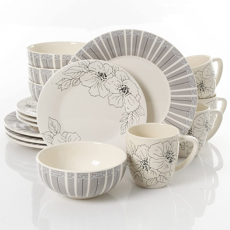 Irona Gates Darey Court 16 Piece Dinnerware Set, Service for 4