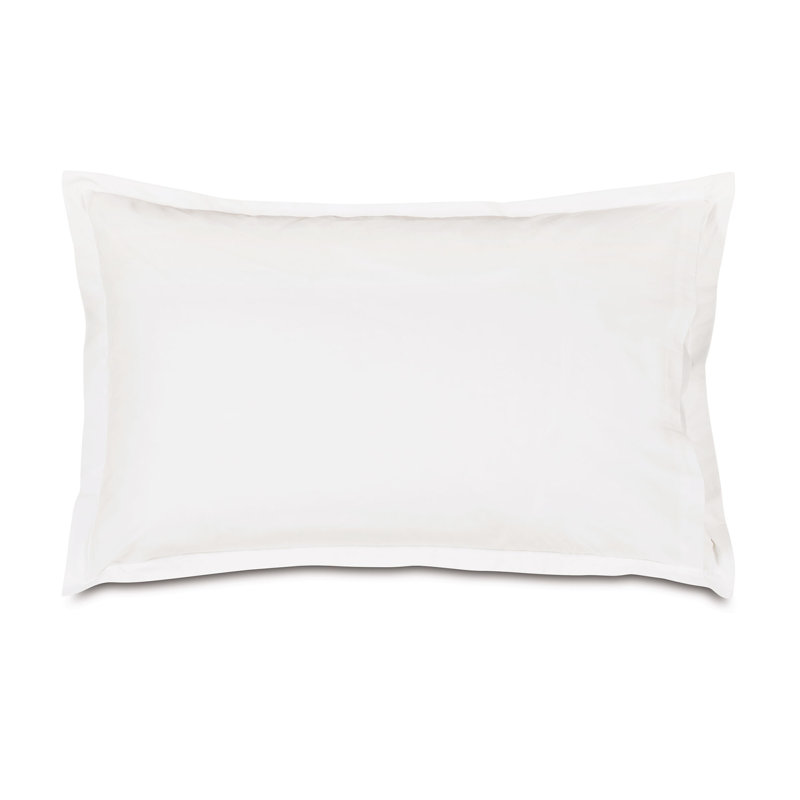 Enzo 100% Cotton Pillow Sham, White/Black, King