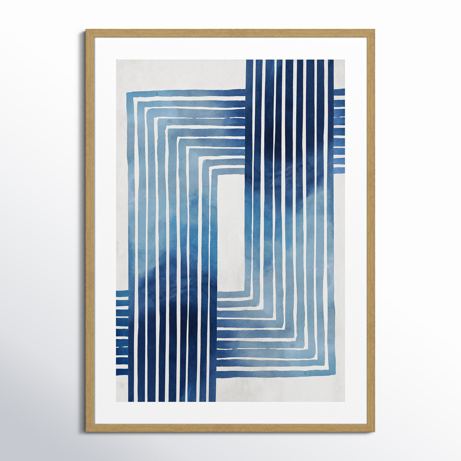 In Unison by Eva Watts - Painting Print, 35.5" H x 25.5" W x 0.75" D, Beige Wood Framed Paper