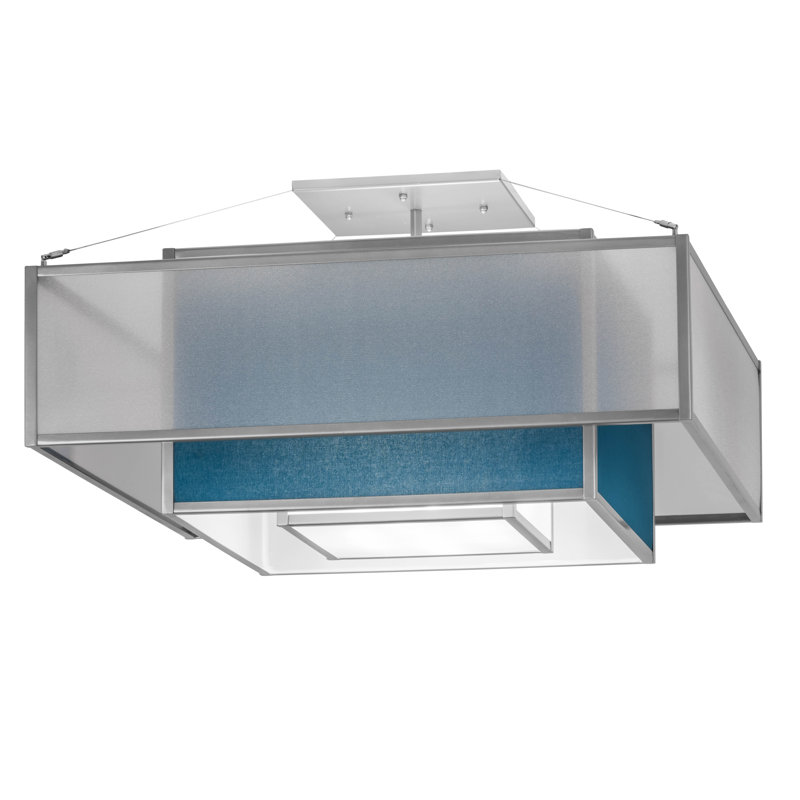 Plafonnier semi-encastré carré / rectangulaire à 4 lumières 36,25 po Umador
