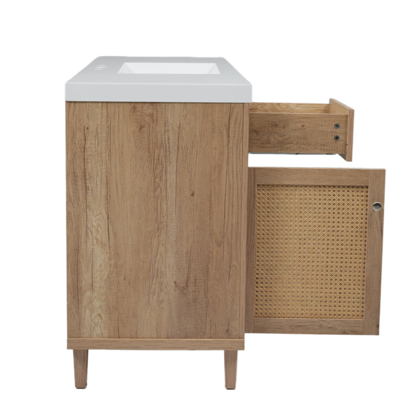 Meuble-lavabo de salle de bain 60 po Natural Elegance, Naturel