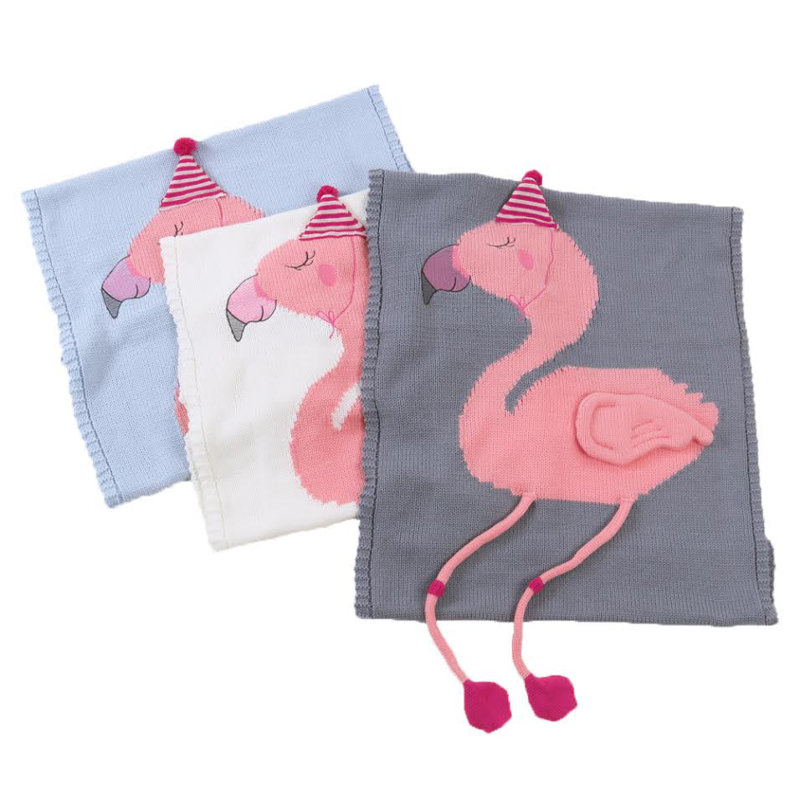 Ensemble de literie en tricot Flamingo, Bleu