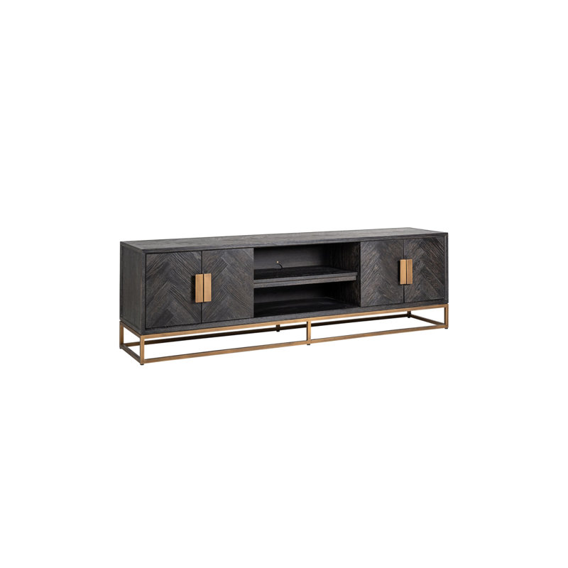 Meuble télé pour téléviseur de 78 po ou moins Blackbone, 79", Noir / or