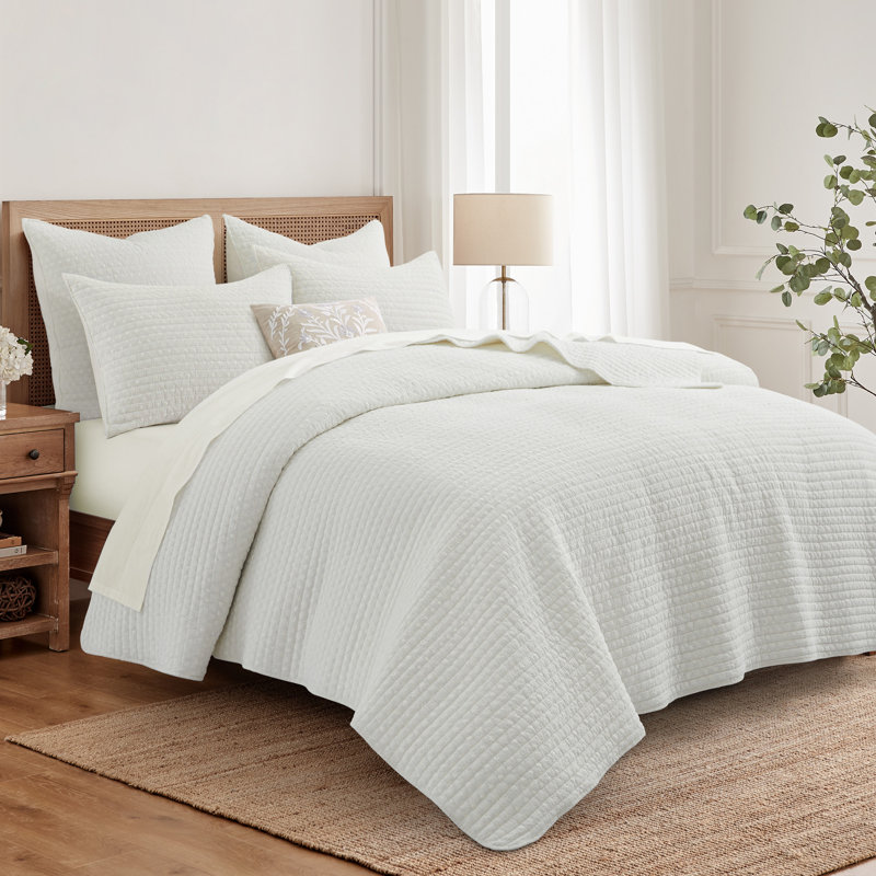 Eyelet Cream Cotton Euro Sham Set of 2