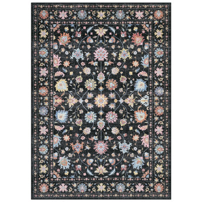 Area Rugs  for Living Room Washable Area Rug, Vintage Distressed Accent Rug, Non-Slip Non-Shedding Soft Carpet, Stain Resistant Low-Pile Foldable Print Floor Mat for Office Home Decor