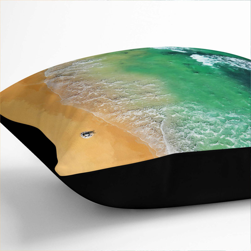 Square Throw Cushion, Black, 55cm H x 55cm W x 20cm D
