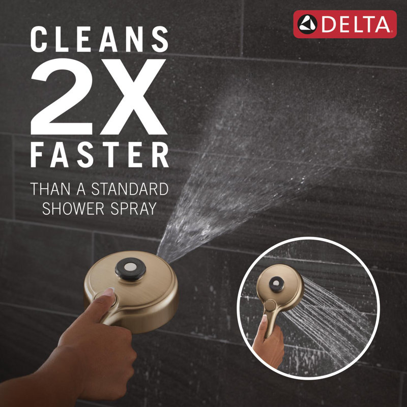 6-Setting PivotPro 3-in-1 Combination Shower Head with High Pressure ProClean Spray Brushed Gold, Champagne Bronze