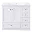 Meuble-lavabo élégant avec rangement spacieux et cuve en résine durable-351016878