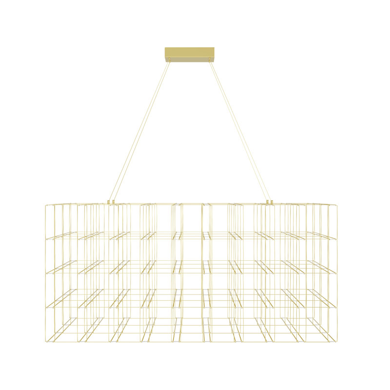 Lustre lumineux unique à DEL, Doré, 200