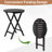 24.In  Round Patio Folding Wood Table-92328403