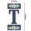 Sevillano 2.13" x 4.38" Ceramic Floral Address Letter Wall Tile in White/Blue