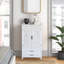 Armoire de rangement, rustique, en bois, 27 po / 27 po, grande tour blanche