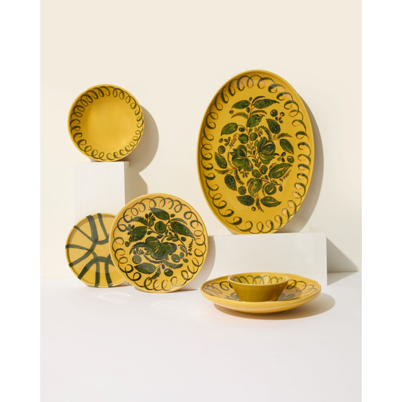 Amalfi Cereal Bowl - Lime - 7", Mustard