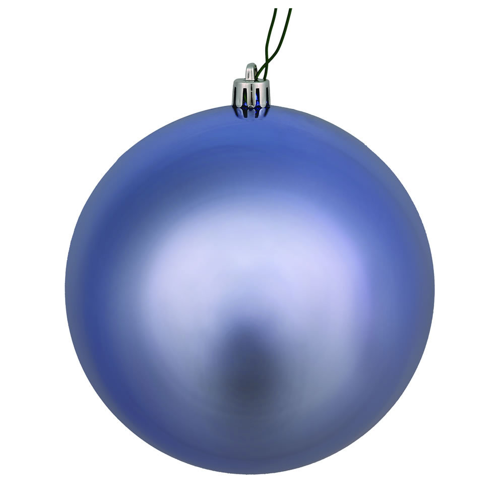 Holiday Décor Ball Ornament, 12" H x 12" W x 12" D, Periwinkle Shiny