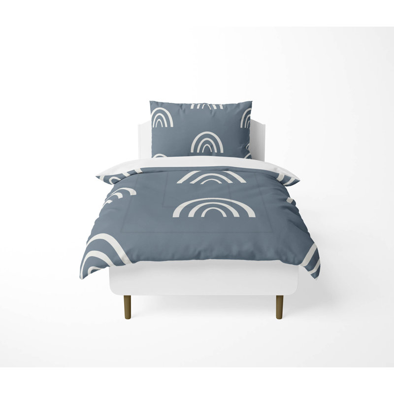 Plain Bows Comforter Set, Blue
