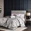 6 pièces imprimées avec des couleurs contrastées et des coussins brodés pour chambre double / grand