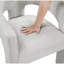Luxueux fauteuils d'appoint en tissu gris bouclés de luxe pour salle à manger contemporaine, sièges confortables et élégants-101952919