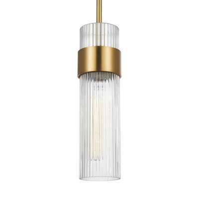 Luminaire suspendu cylindrique à 1 lumière Bridgwater de Chapman & Myers