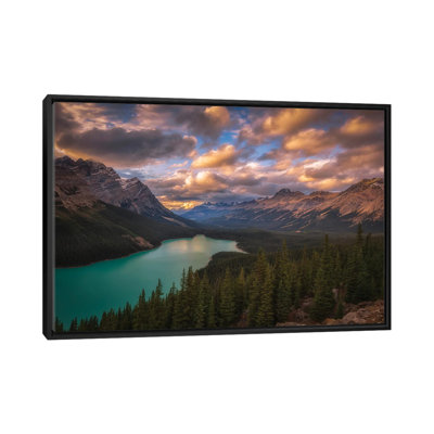 Peyto Lake At Dusk by Michael Zheng - Print on Canvas