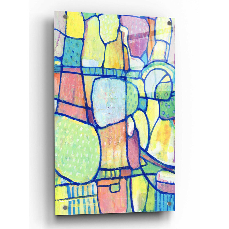 «Strain Glass Composition I» par Tim O'Toole, art mural en verre acrylique, H 36 po x l 24 po x P 0,2 po