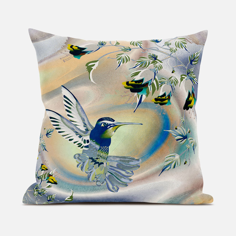 Coussin 20 x 20, Imprimé animal jaune / orange
