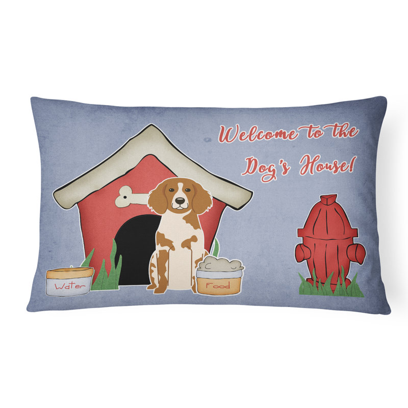 Coussin lombaire bleu intérieur/extérieur moderne dog house