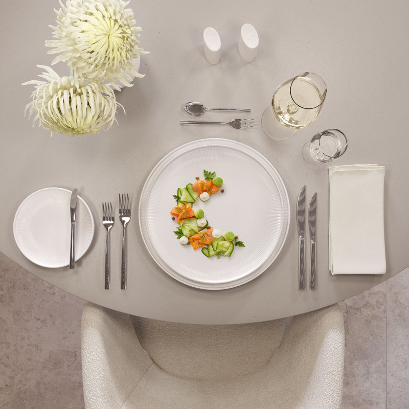 Villeroy & Boch Afina Gourmet Serving Plate, Premium Porcelain, Made in Germany, Dishwasher and Microwave Safe, 12.5 x 12.5 x1.25 in, Stackable, White