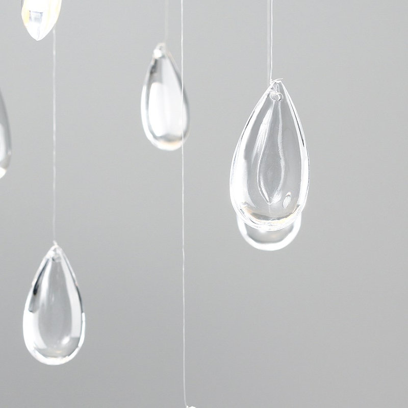 Cloud & Rain 47cm H Plastic Novelty Pendant Shade ( Clip On ) in White