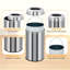 Stainless Steel Open Kitchen Trash Can-219846160