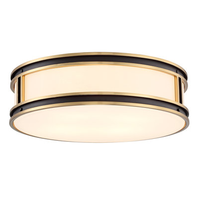 Plafonnier 4 lumières Savoy House Alberti en noir mat avec accents laiton chaud