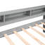 Lit de jour simple TG en bois gris - 2 lits gigognes, 3 rangements et avantages avec chargement des lits gigognes, inclus