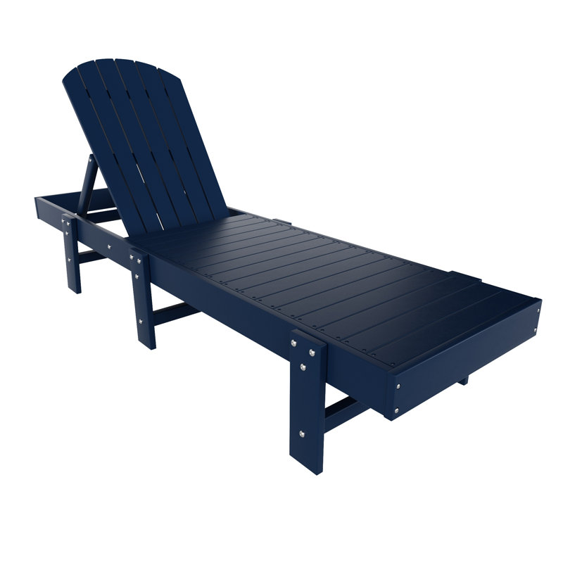 Méridienne inclinable en poly 77,7 po, Bleu marine