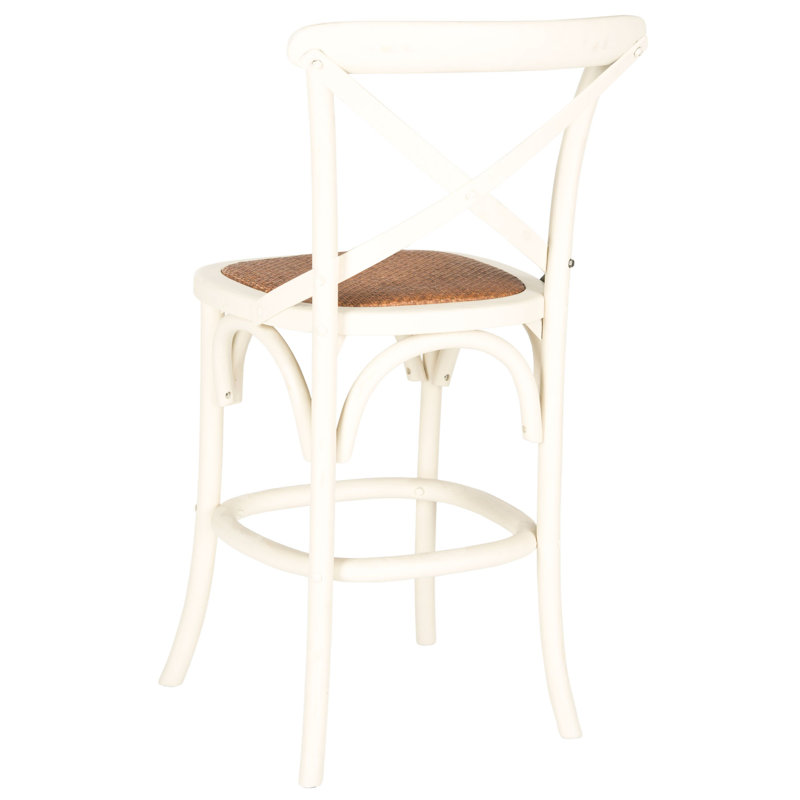 Tabouret de bar Willena, Tabouret de comptoir (siège d'une hauteur de 24 p, Brun clair