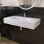 Lavabo de salle de bain mural 32 "avec trou pour robinet Chloe